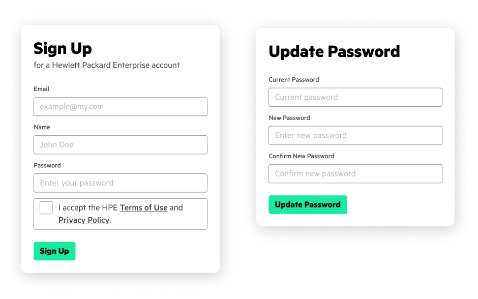 HPE Design System Form where required can be skipped